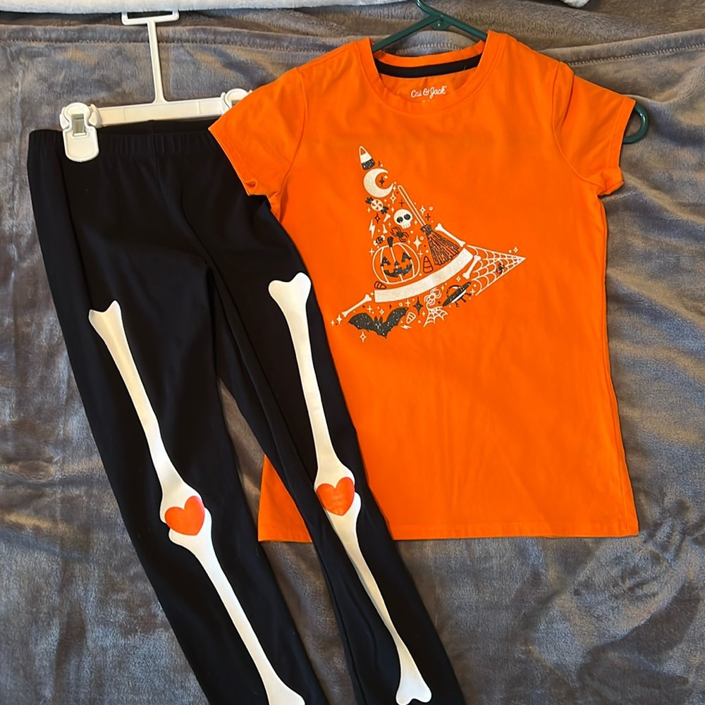 Halloween outfit, Cat & Jack, shirt size 7/8, pants size 6/6X